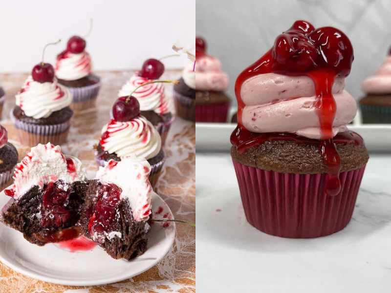 Cherry Chocolate Chip Cupcakes for Valentine's Day cupcakes ideas