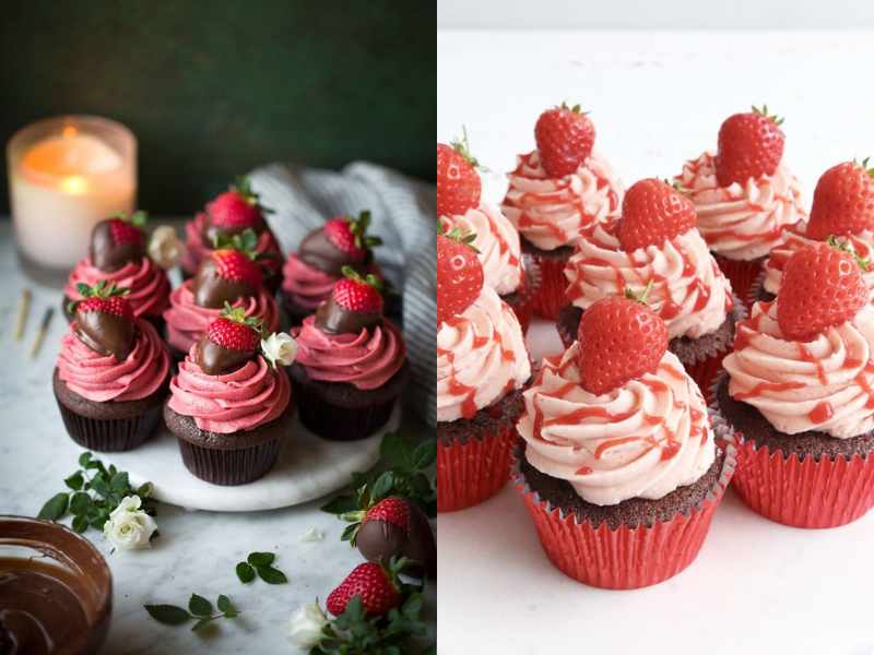 Chocolate-Covered Strawberry Cupcakes