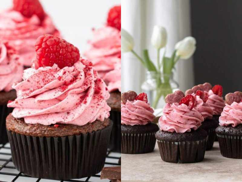 Chocolate Raspberry Ganache Cupcakes