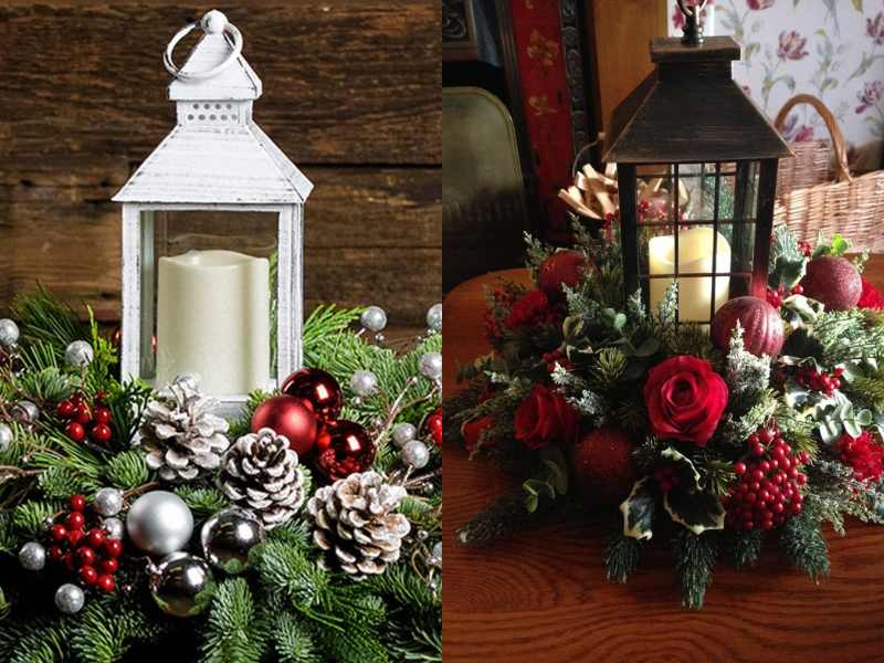 Christmas Lantern Centerpiece