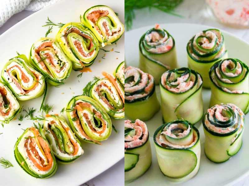 Cucumber Smoked Salmon Rolls