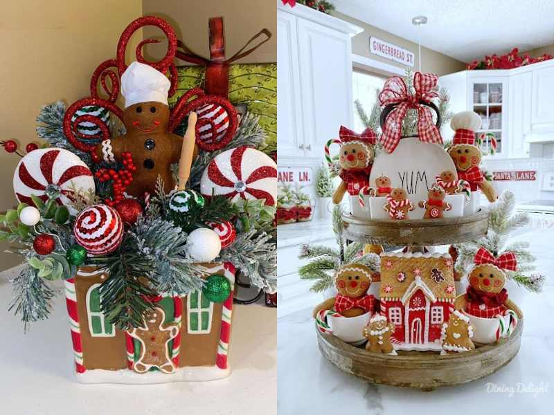 Gingerbread House Display Christmas centrepiece ideas