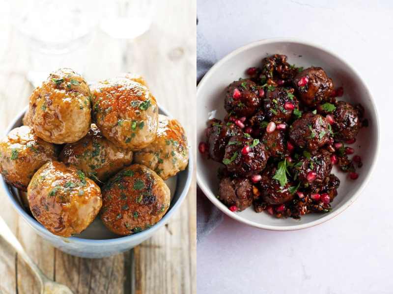 Pomegranate Glazed Meatballs