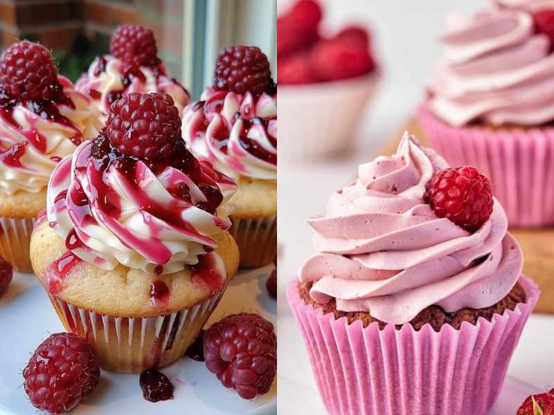 Raspberry Champagne Cupcakes