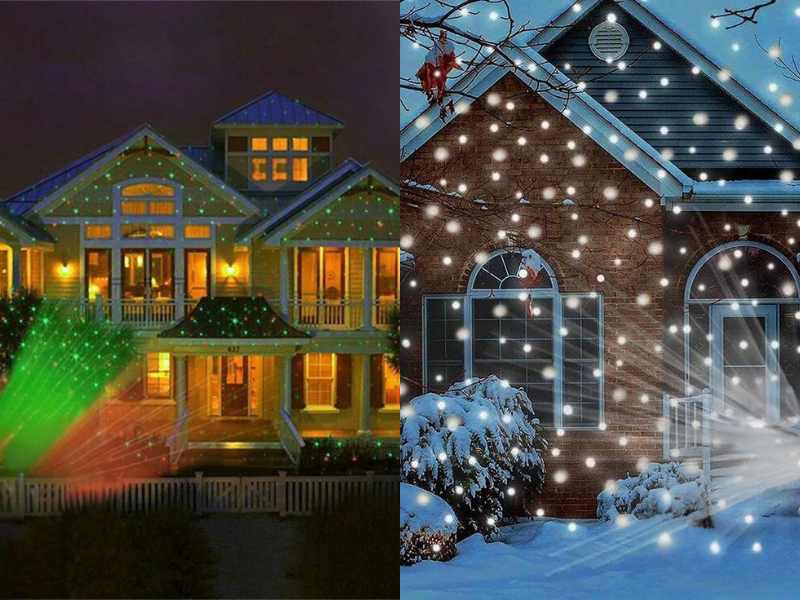 Snowflake Projector in LED outdoor Christmas lighting