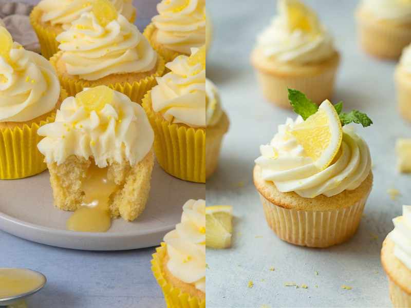 Sweetheart Lemon Cupcakes