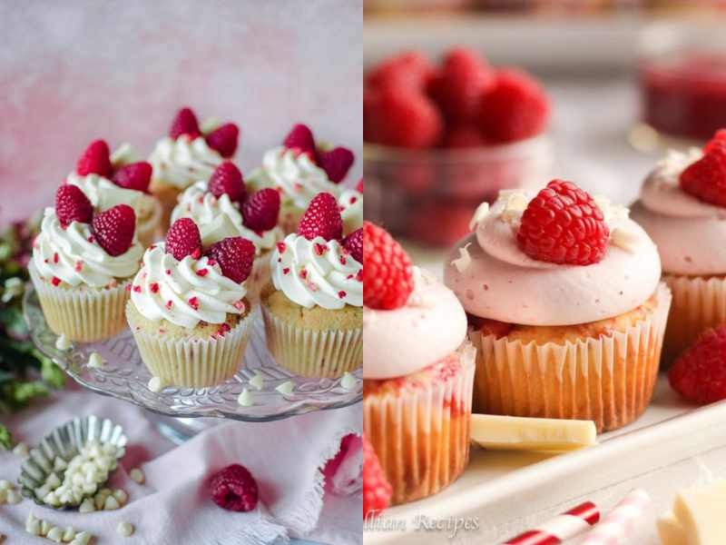 White Chocolate Raspberry Cupcakes for Valentine's Day cupcakes ideas