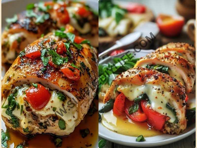 Caprese Stuffed Chicken Breast as Valentine's day dinner recipes