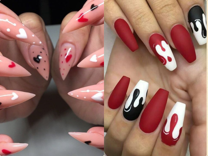 Dripping Love for Valentine's nails designs