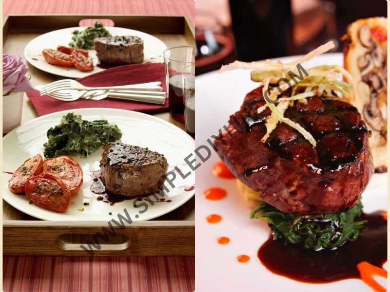 Filet Mignon with Red Wine Sauce as Valentine's day dinner recipes