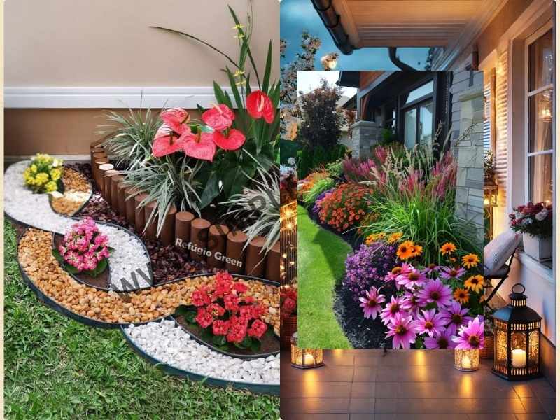 Garden Edging in ways to incorporate color scheme into your outdoor decor.