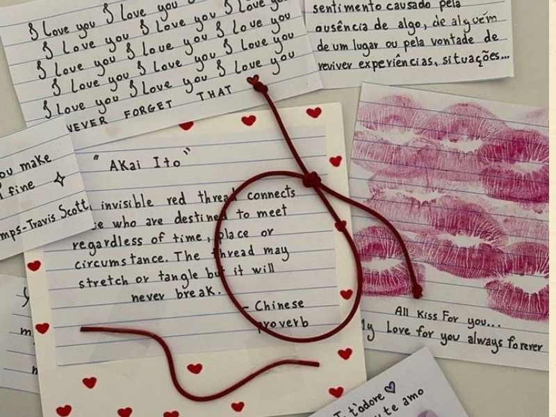 Handwritten Love Letters or a Scrapbook as Valentine's day gift ideas