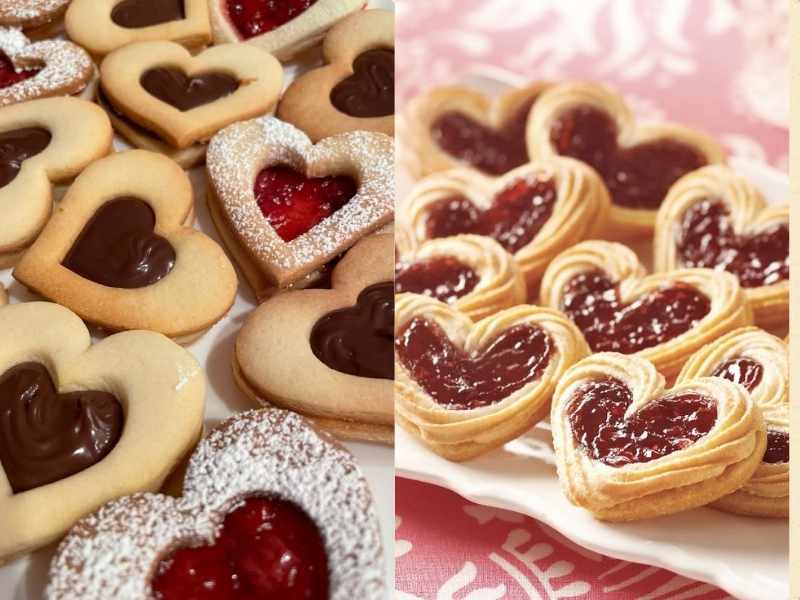 Heart-Shaped Cookies as Valentine's party food