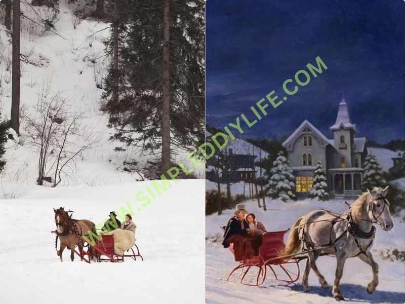 Horse-Drawn Sleigh Ride in winter activities for couples