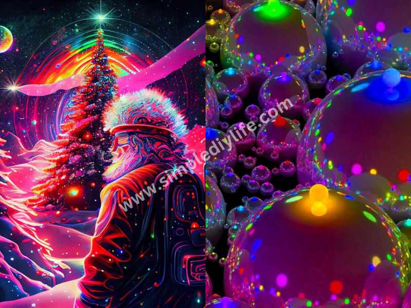 Neon Christmas Icons for aesthetic Christmas wallpaper