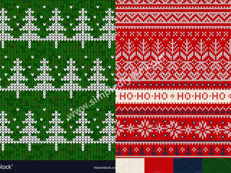 Nordic Knit Pattern for aesthetic Christmas wallpaper