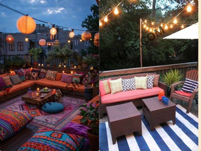 Painted Decks or Patios in ways to incorporate color scheme into your outdoor decor.