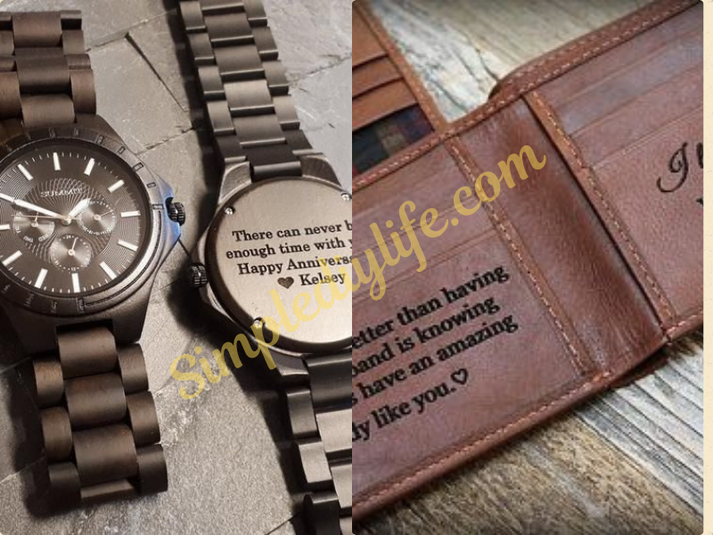 Personalized Watch or Wallet as Valentine's day gift ideas