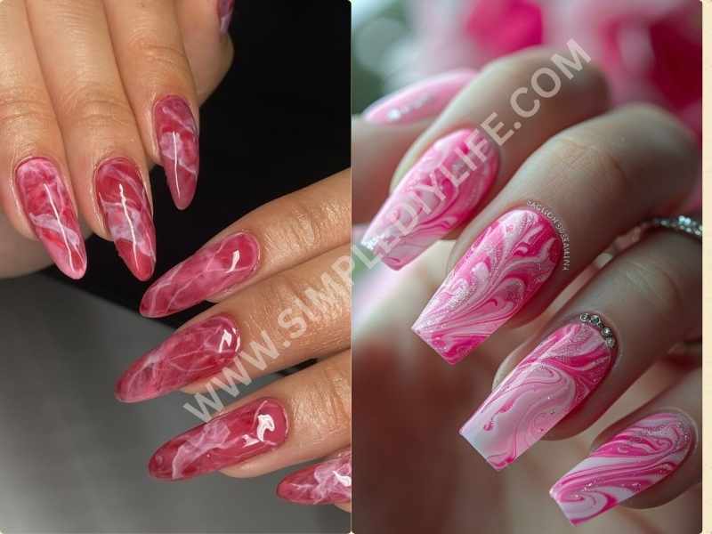 Pink Marble Effect