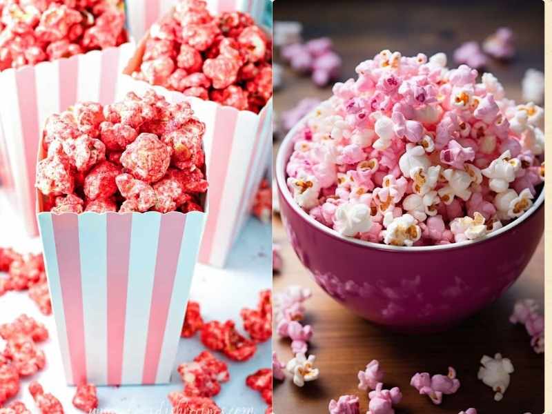 Pink Popcorn as Valentine's party food