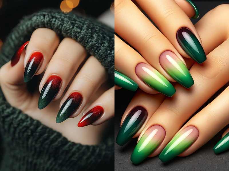 Red and Green Ombre