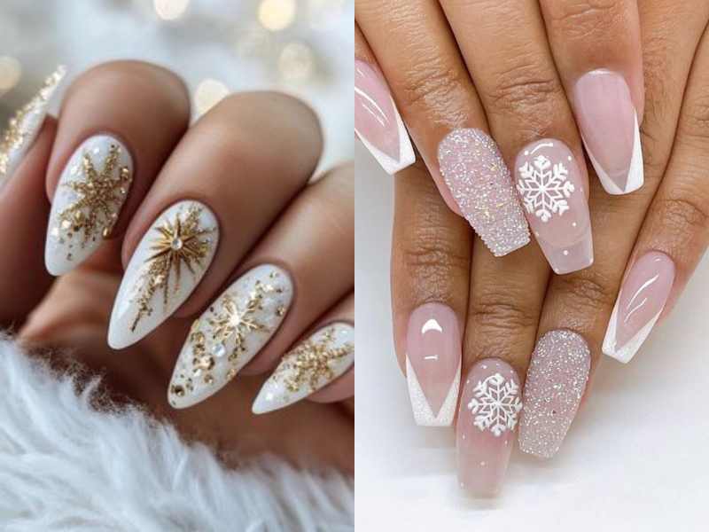 Silver and White Snowflakes