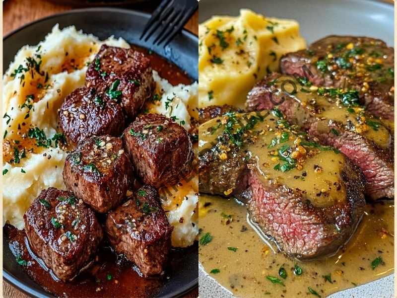 Steak with Garlic Butter Sauce