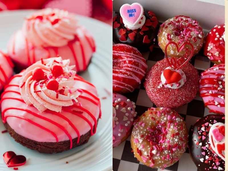 Valentine’s Day Donuts as Valentine's party food