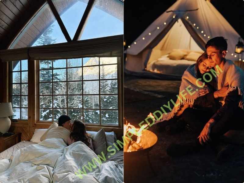 Visit a Cabin in winter activities for couples