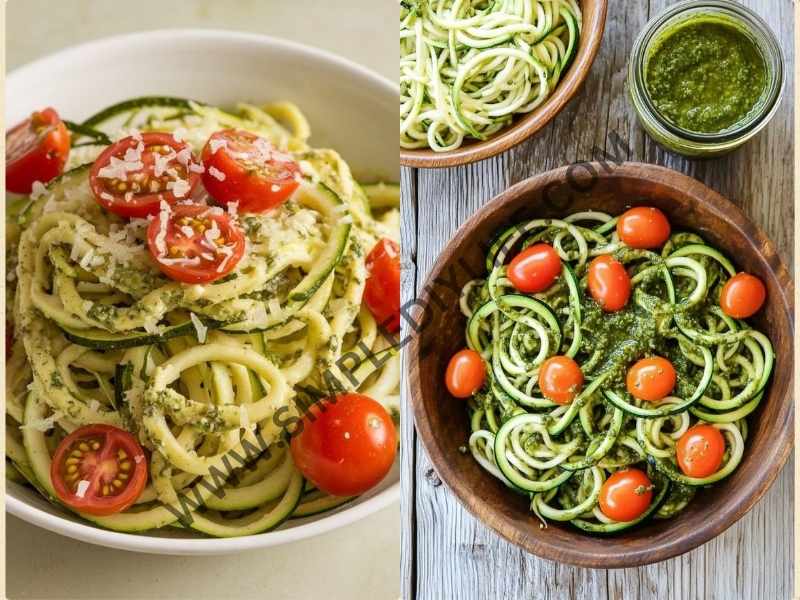 Zucchini Noodles with Pesto as Valentine's day dinner recipes