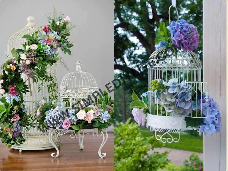 Birdcage Floral Design in Easter flower arrangement