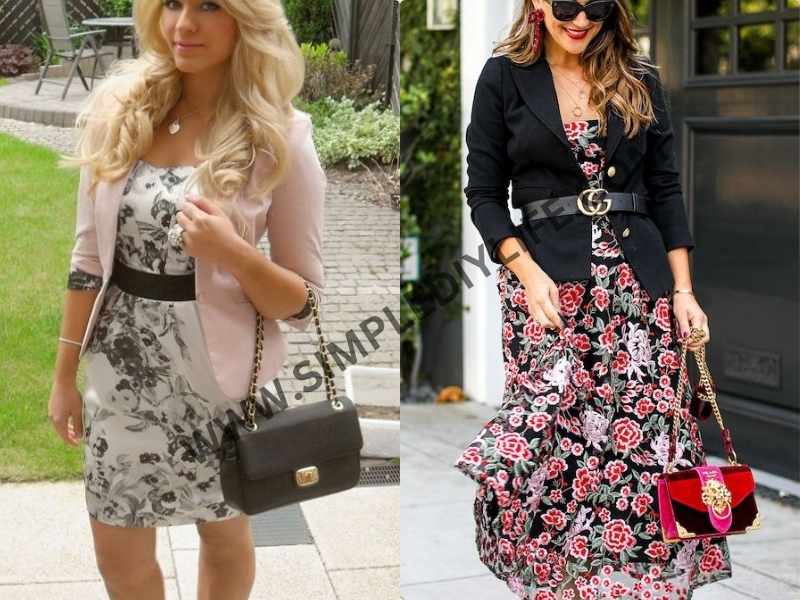 Blazer and Midi Dress Combo as Easter outfits for women