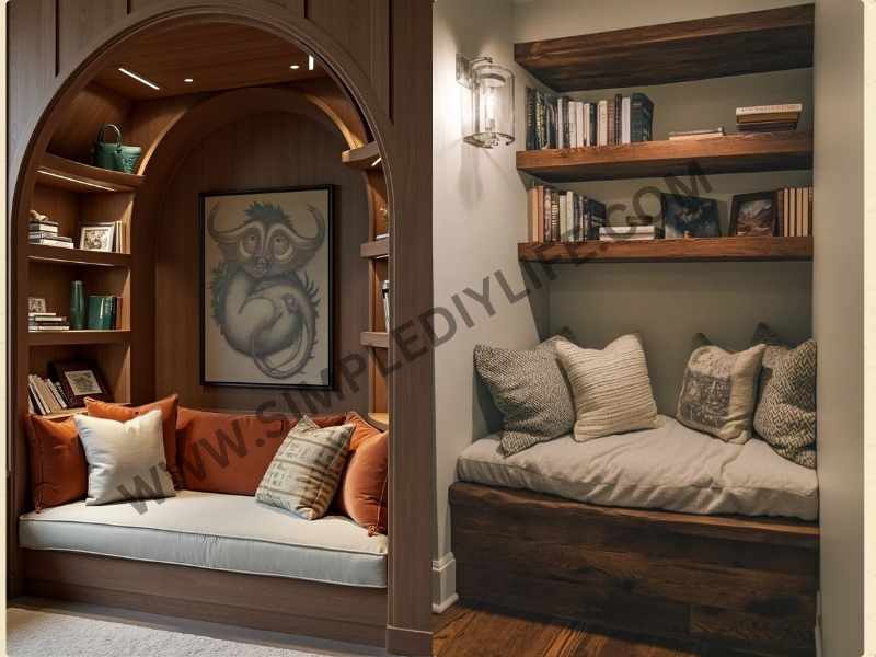 Built-In Shelving as reading nook furniture ideas