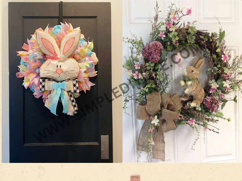 Bunny-Themed Wreaths as Easter home decor