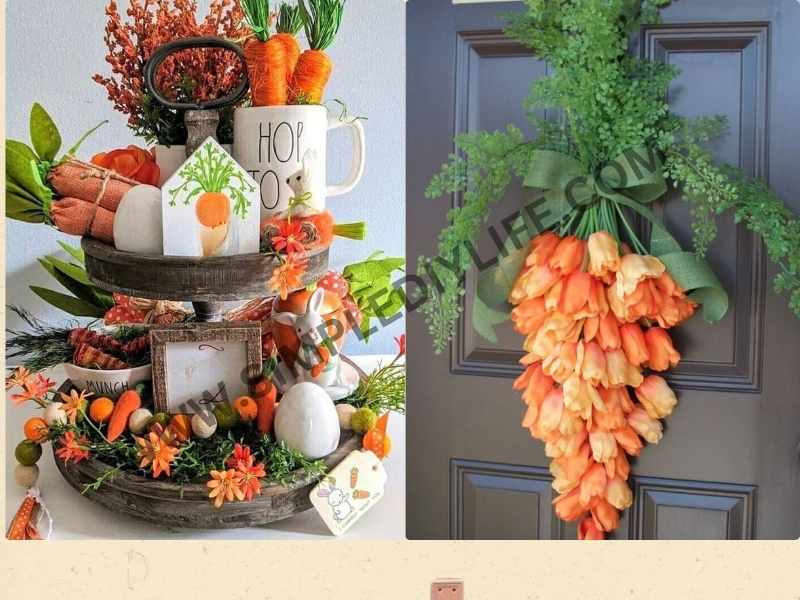 Carrot Bundles as Easter home decor