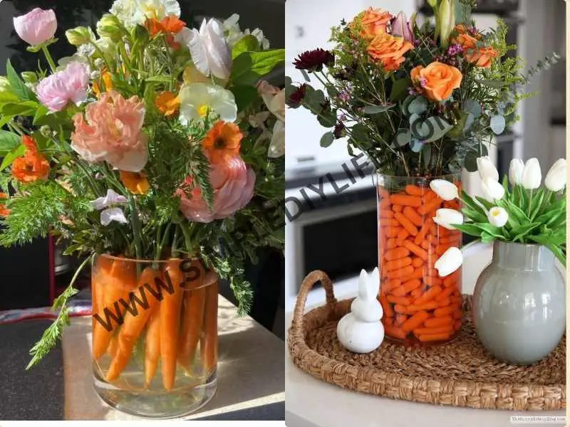 Carrot Vase Arrangement in Easter flower arrangement