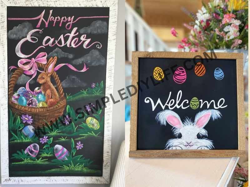 Chalkboard Bunny Art