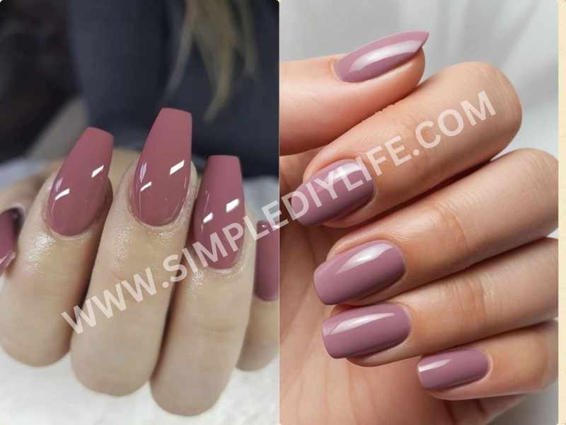 Dusty Rose in beautiful winter nails color