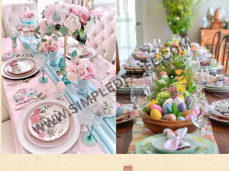 Easter Table Settings as Easter home decor