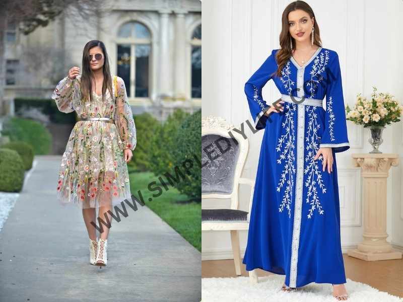 Embroidered Maxi Dress as Easter outfits for women