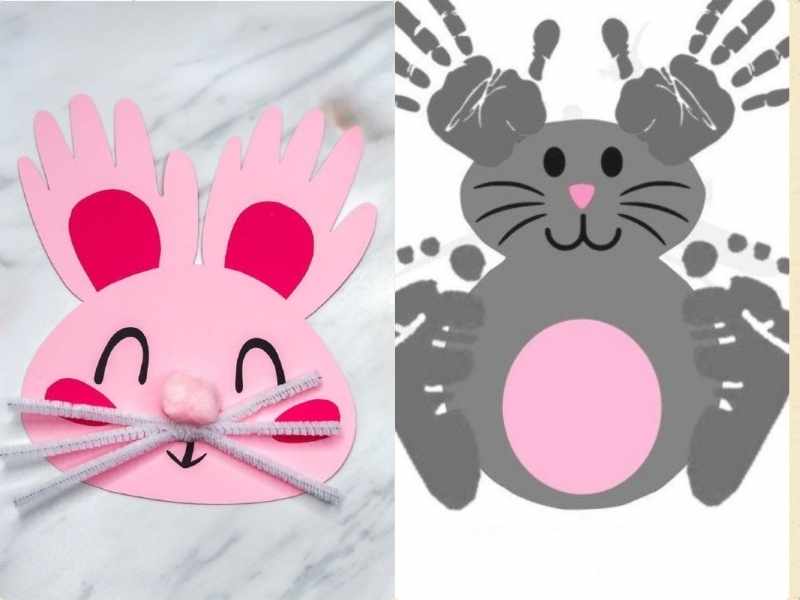 Handprint Bunny Art