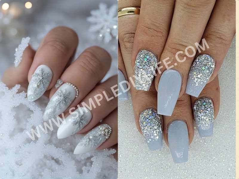 Ice Silver in beautiful winter nails color