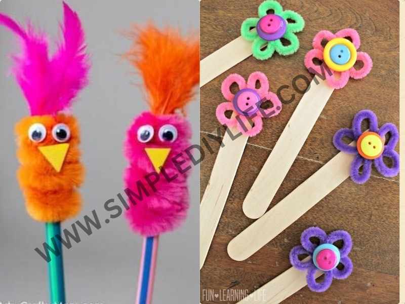 Pipe Cleaner Easter Animals in Easter crafts preschool