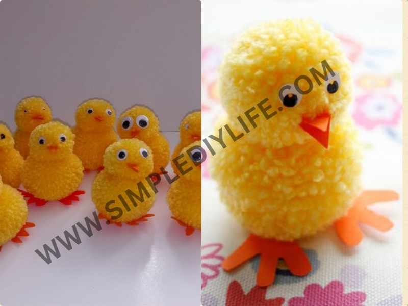 Pom-Pom Easter Chicks