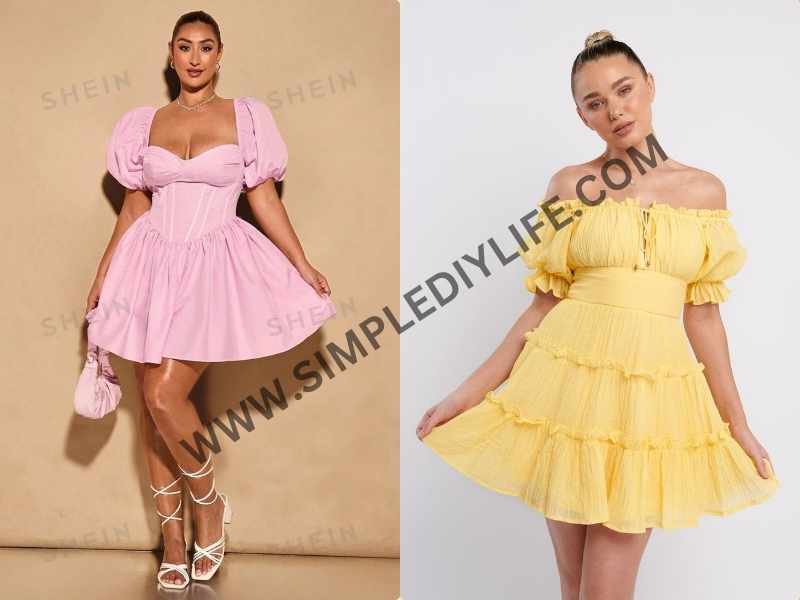 Puff-Sleeve Mini Dress as Easter outfits for women