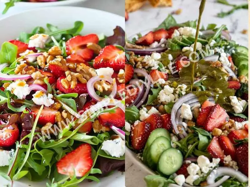 Spring Green Salad with Strawberries and Goat Cheese as Easter dinner recipes