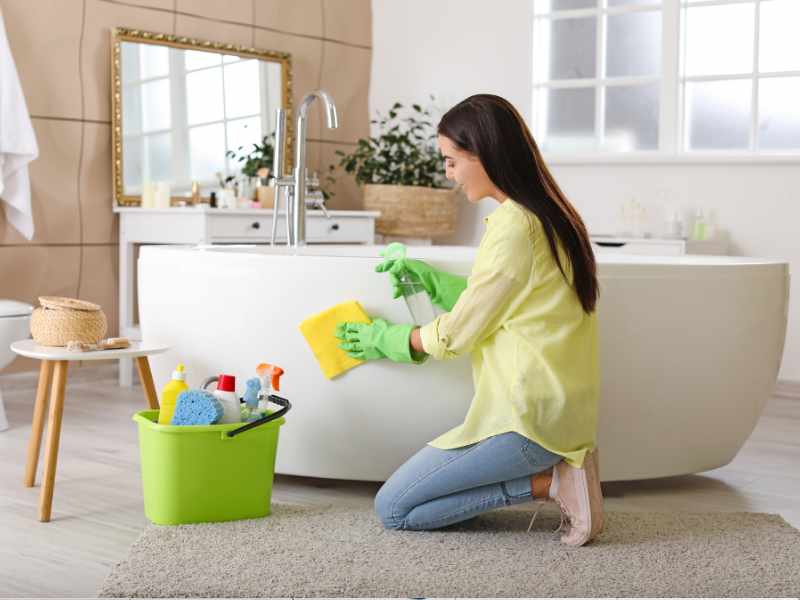 Clean the Bathroom in how to keep your home clean.