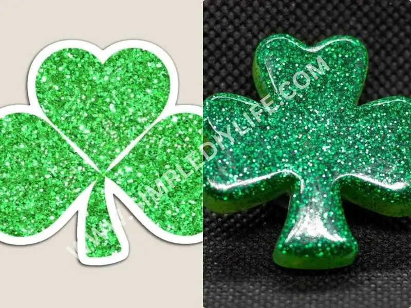 Glitter Shamrock Magnets