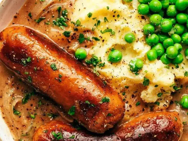 Irish Bangers and Mash as easy St Patrick's Day recipes