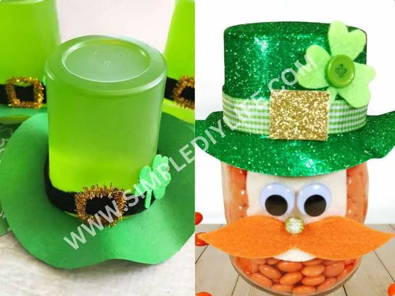 Leprechaun Hat Mason Jars as St Patrick's Day crafts